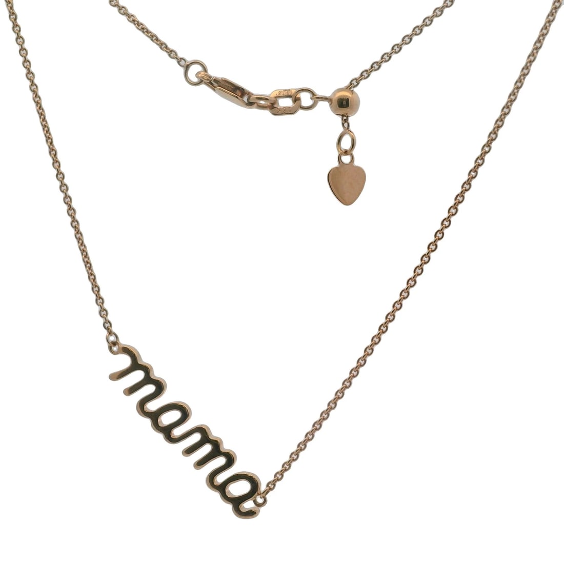 SOLID 18KT ROSE GOLD ADJUSTABLE CHAIN NECKLACE - 4