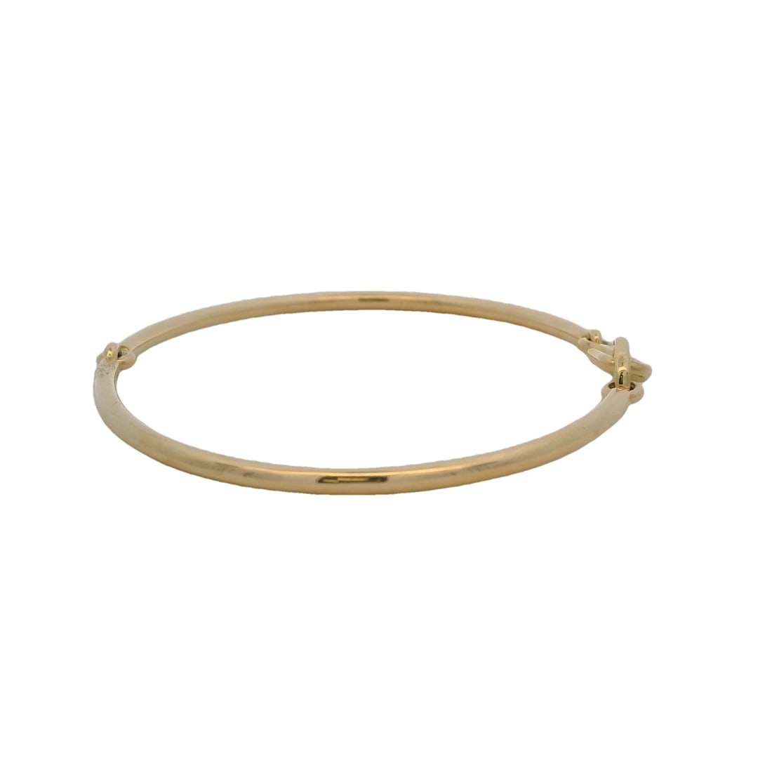 MAOR SOLID 18KT YELLOW GOLD CIRCINUS HOOK BANGLE BRACELET - 5