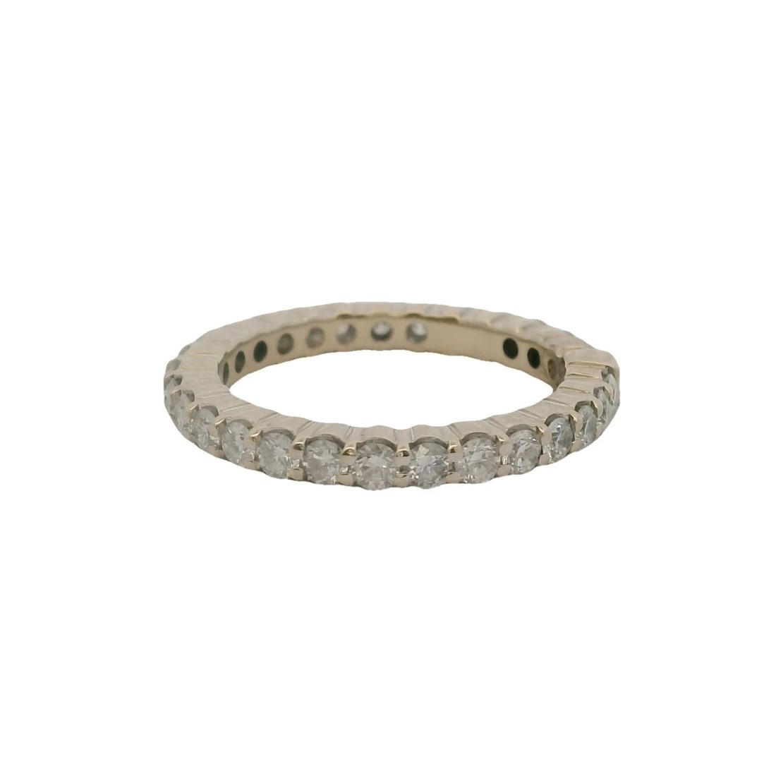 14KT WHITE GOLD DIAMOND ETERNITY BAND RING (1 of 3)