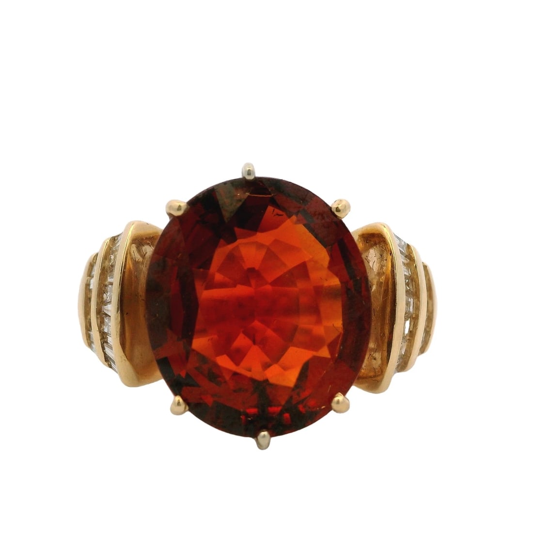 VINTAGE 14KT GOLD COCKTAIL RING MADEIRA CITRINE: Vintage 14kt Gold Cocktail Ring Madeira Citrine Brand: unbranded Type: Ring Material: 14k Yellow Gold Main Stone/Creation Madeira Citrine Color: Yellow Size: 7.5 US Accessories: None Acces