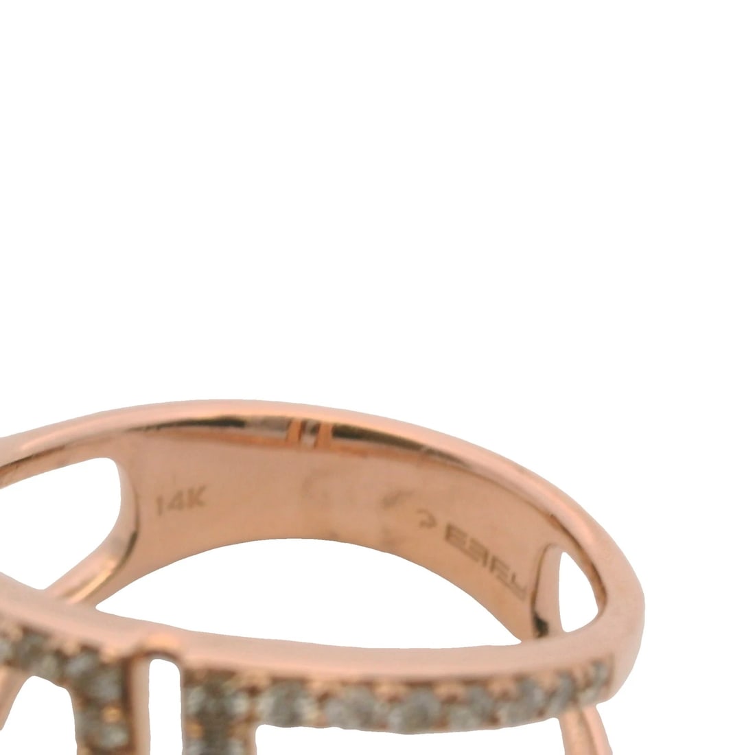 EFFY SOLID AND DIAMOND COCKTAIL LONG CAGE RING - 7