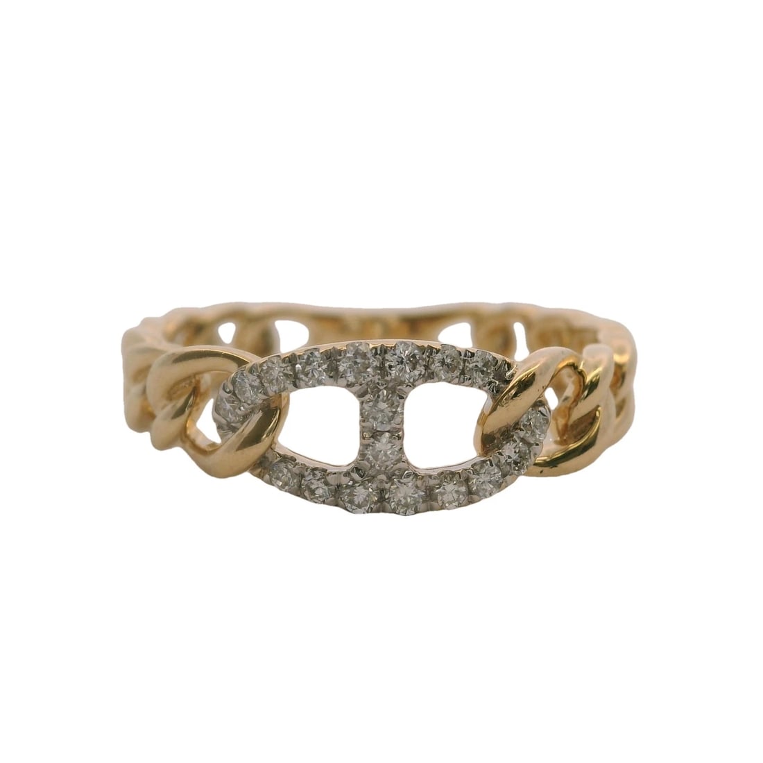 MADISON 14KT YELLOW GOLD CURB STYLE RING DIAMOND: Madison 14kt Yellow Gold Curb Style Ring Diamond Brand: Madison L Type: Ring Material: 14k Yellow Gold Main Stone/Creation Natural Color: Yellow Size: 6.5 US Accessories: None Accessories