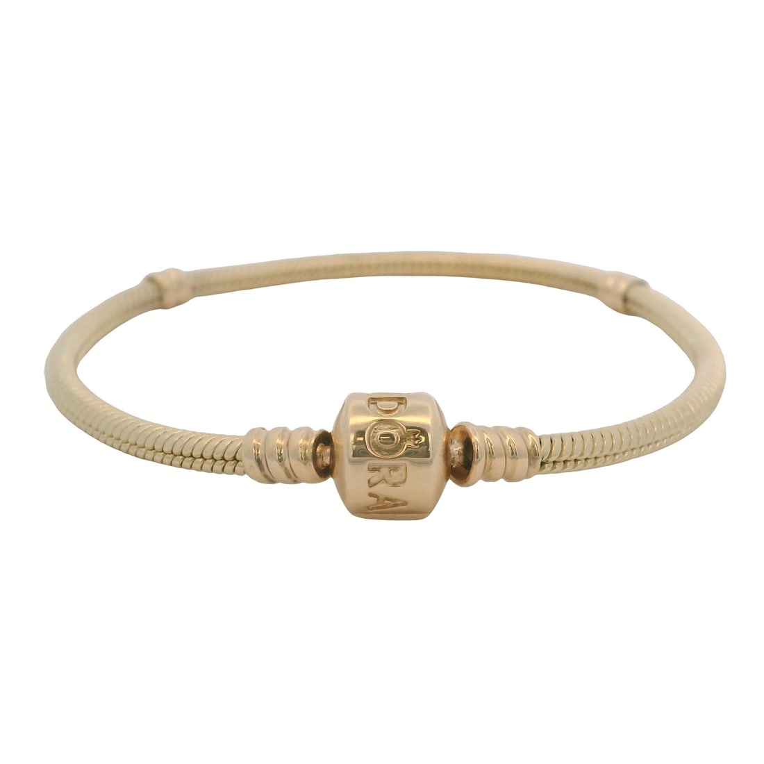 PANDORA 14KT YELLOW GOLD SNAKE CHARM BRACELET (1 of 7)
