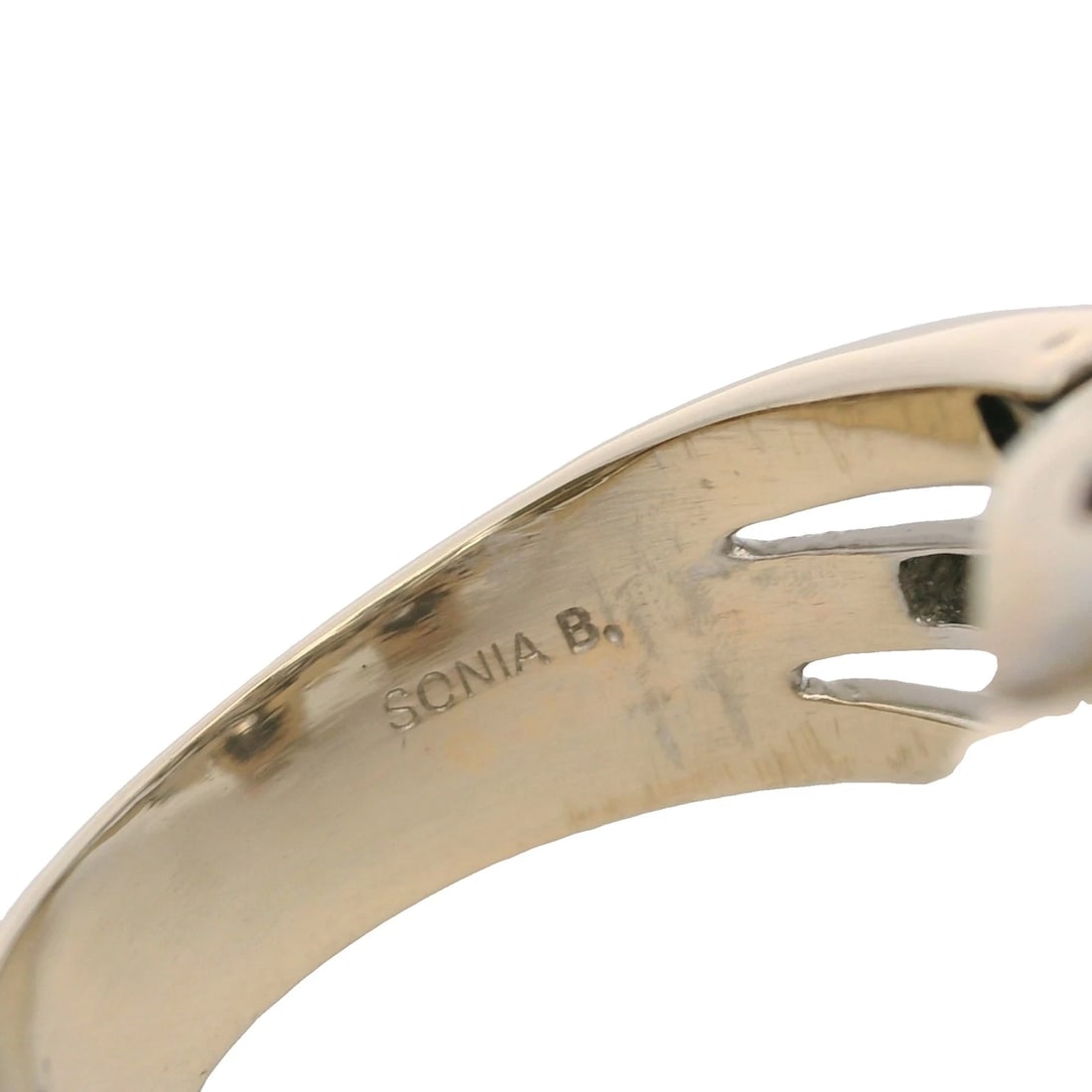 SONIA B SOLID DIAMOND 3-ROW HALO CLUSTER FLEX RING - 5