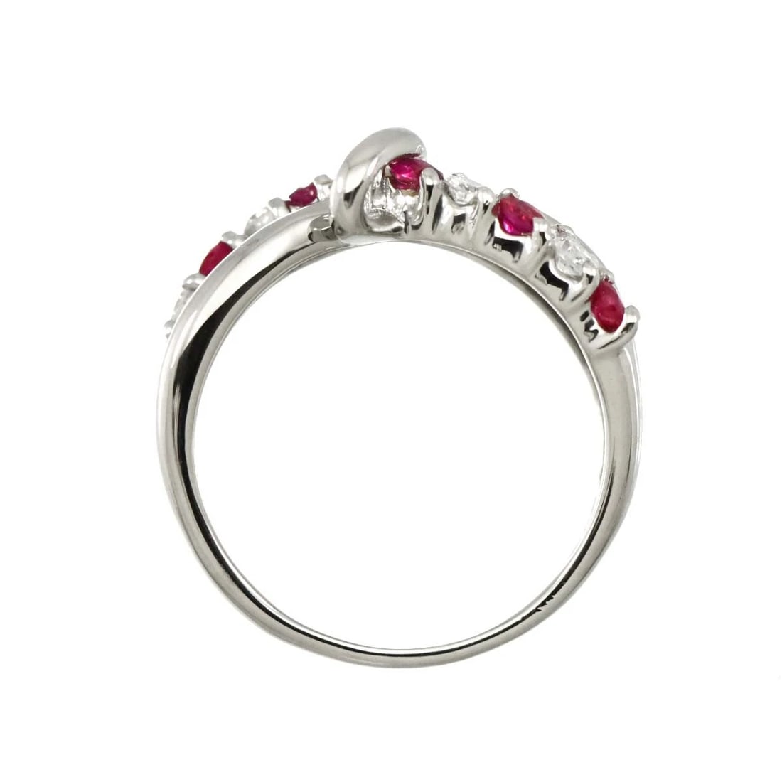 RUBY DIAMOND RING PT PLATINUM - 2