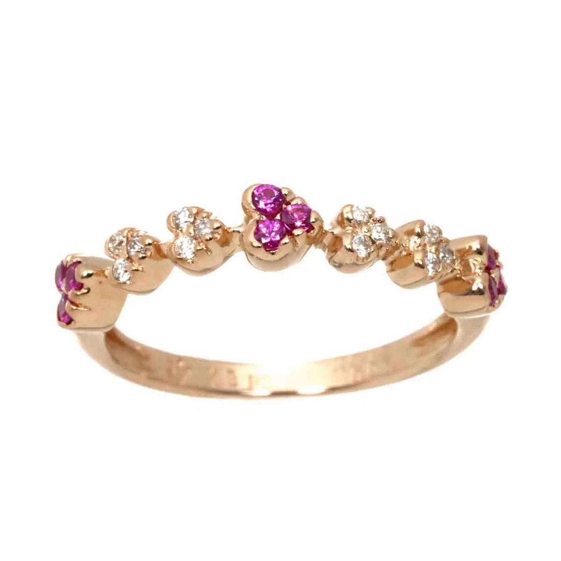 PONTE VECCHIO RUBY DIAMOND RING 18K PG - 2
