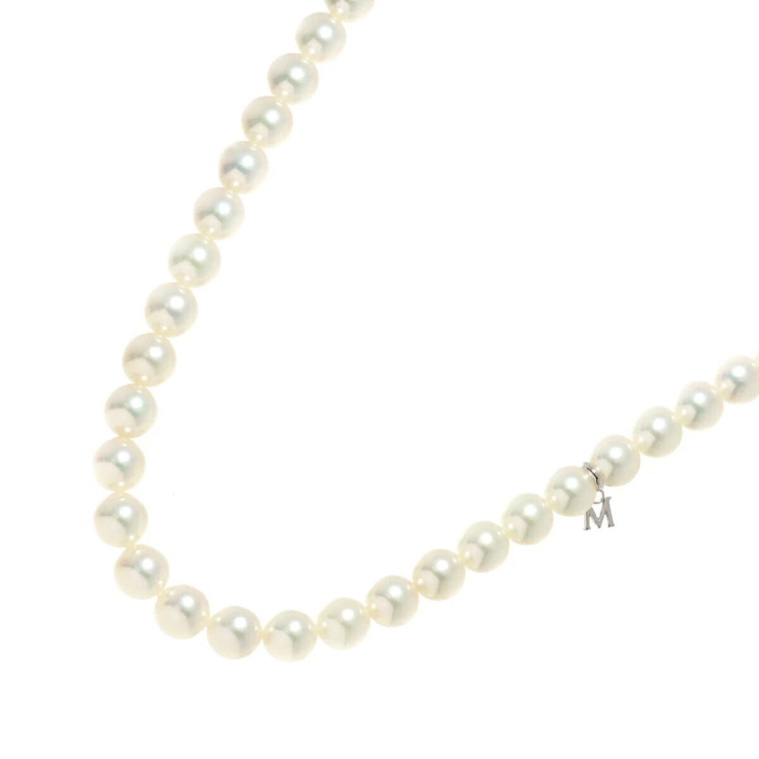 MIKIMOTO AKOYA PEARL NECKLACE SV SILVER: MIKIMOTO Akoya Pearl Necklace SV Silver Brand: MIKIMOTO Type: Necklace Material: SV Main Stone/Creation Akoya Pearl Color: Silver Size: 16.1inch Accessories: None Accessories Notice: When