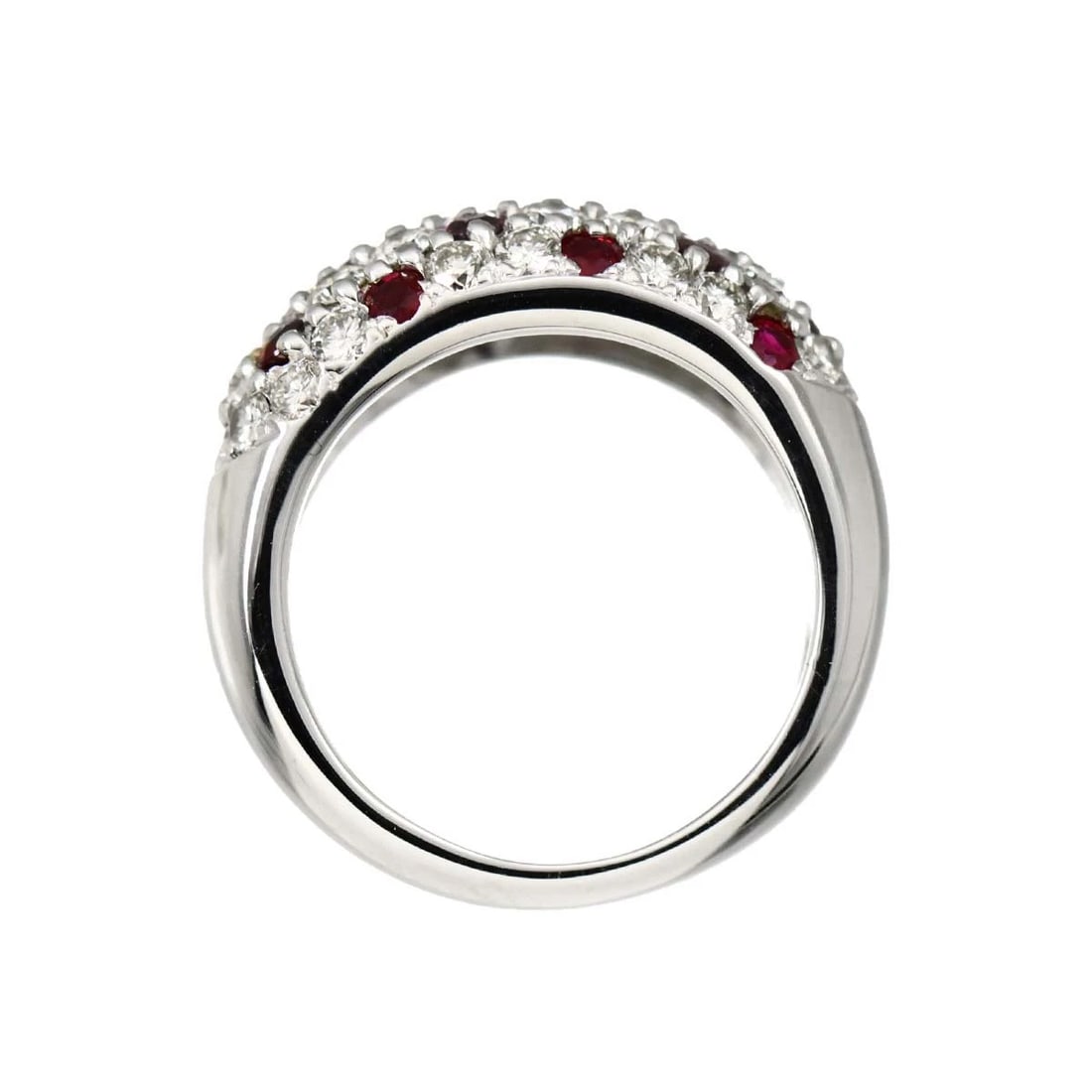 RUBY DIAMOND RING 18K WG - 2