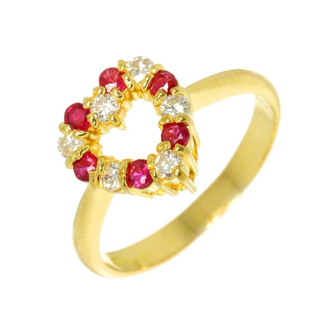 RUBY DIAMOND RING 18K YG (1 of 4)