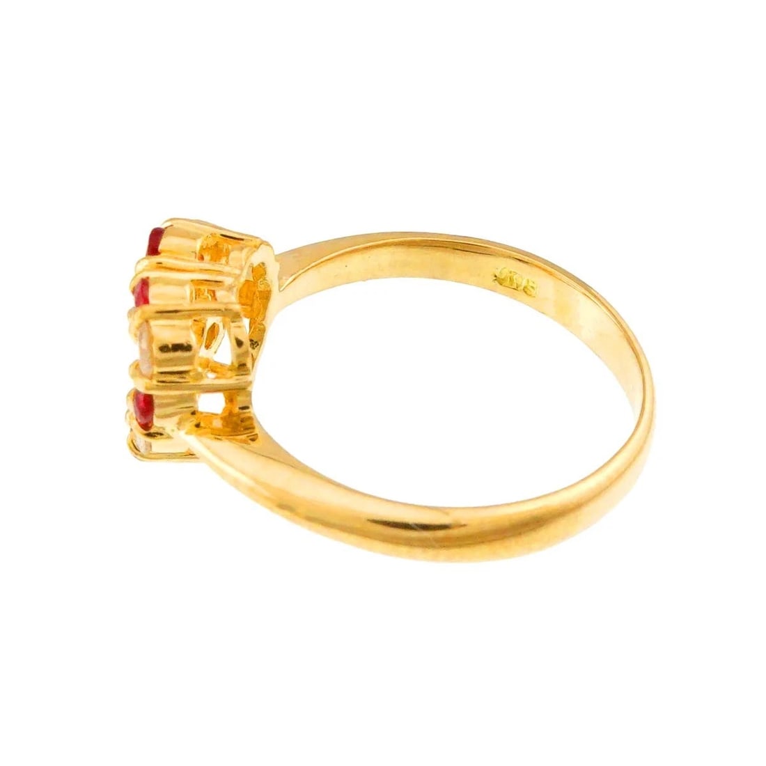 RUBY DIAMOND RING 18K YG - 4