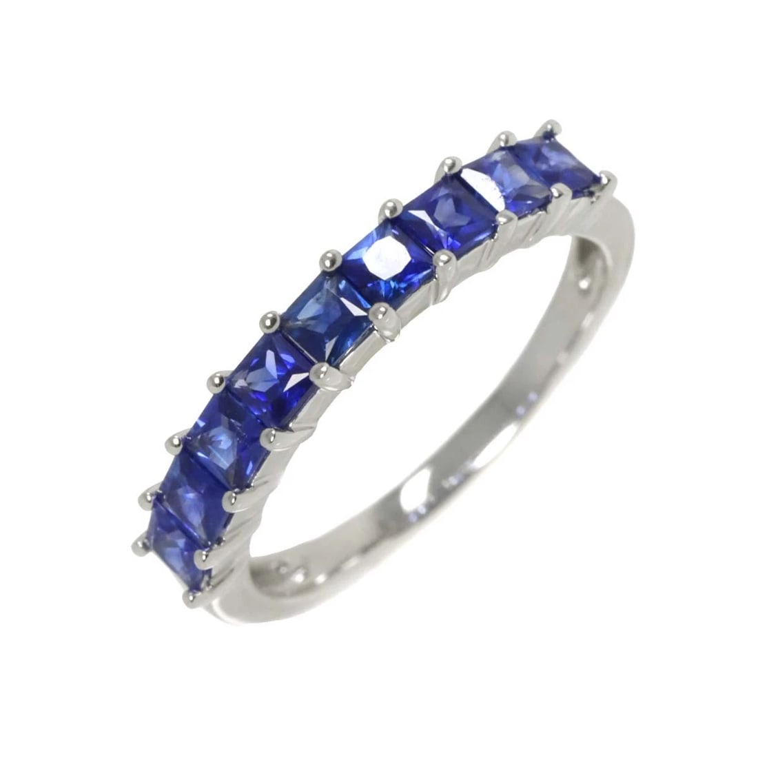 SAPPHIRE RING 18K K18 WG WHITE GOLD (1 of 5)