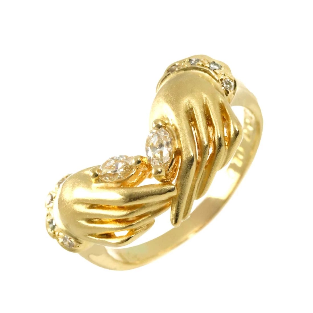 DIAMOND RING 18K YG YELLOW GOLD 750: Diamond Ring 18K YG Yellow Gold 750 Brand: Unbranded Type: Ring Material: 750 Yellow Gold Emerald Main Stone/Creation Natural Color: Yellow Gold Size: 6.75(US) Accessories: None Accessorie