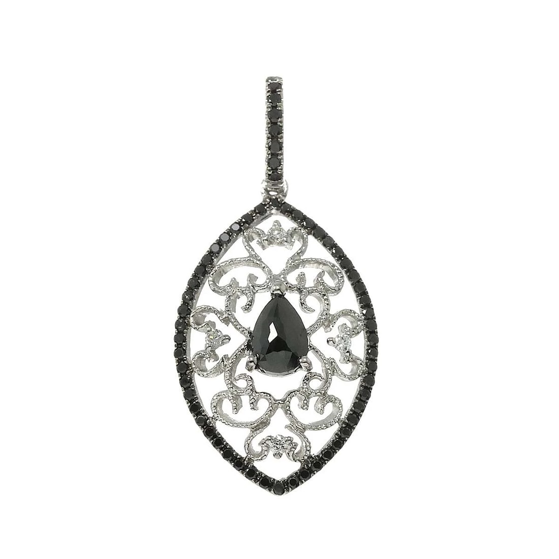 DIAMOND PENDANT TOP 18K K18 WG WHITE GOLD 750: Diamond Pendant Top 18K K18 WG White Gold 750 Brand: Unbranded Type: Pendant Material: 750 White Gold Main Stone/Creation Natural Color: White Gold Size: W 14.8 X H 23.5mm Thickness:6.5mm