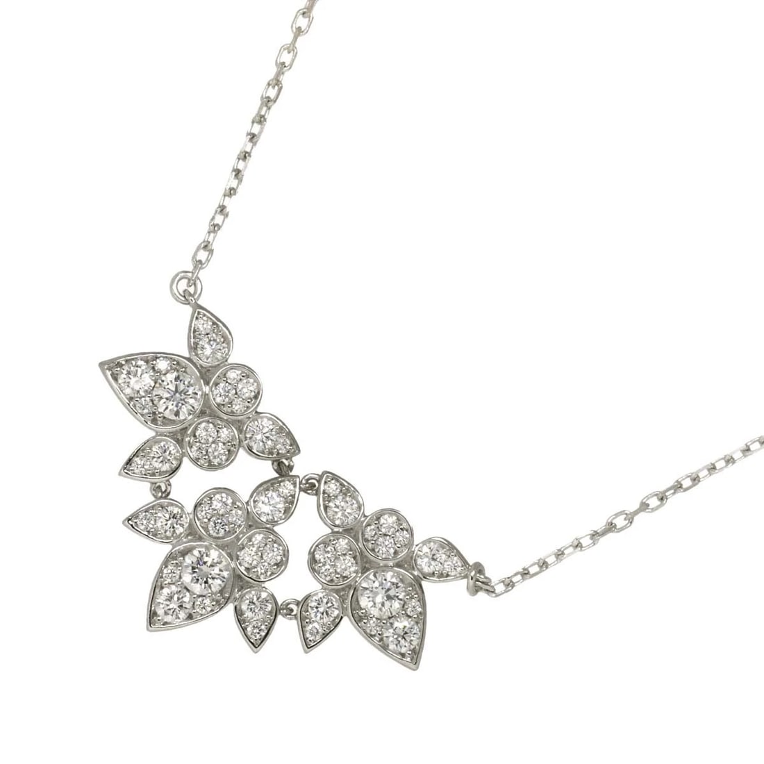 CARTIER DIAMOND NECKLACE 18K WHITE GOLD 750: Cartier Diamond Necklace 18K White Gold 750 Brand: Cartier Type: Necklace Material: 750 White Gold Main Stone/Creation Natural Color: White Gold Size: internal circumference of the