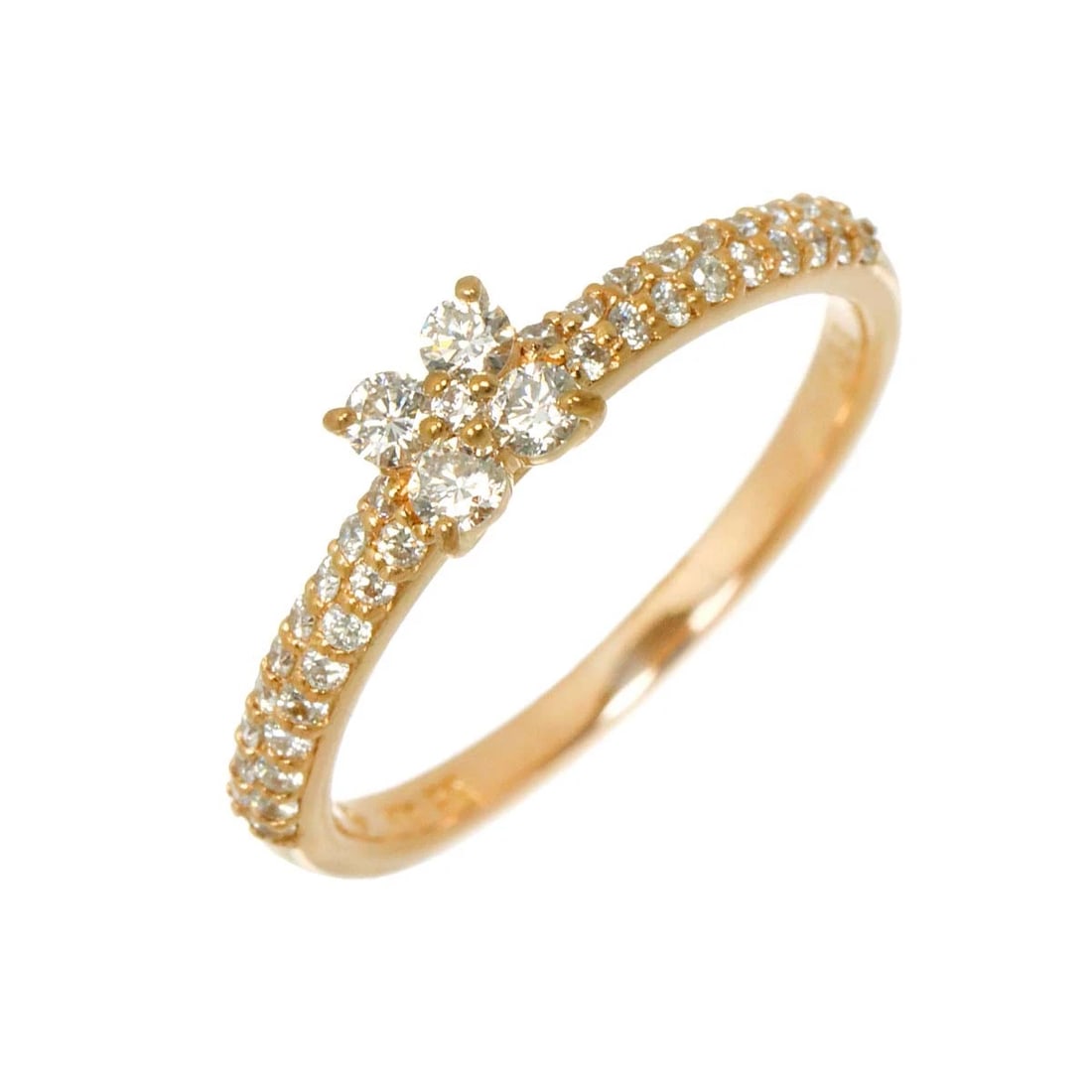 PONTE VECCHIO DIAMOND RING 18K PG 750: Ponte Vecchio Diamond Ring 18K PG 750 Brand: Ponte Vecchio Type: Ring Material: 750 Pink Gold Main Stone/Creation Natural Color: Pink Gold Size: 5.25(US) Accessories: None Accessories Notice: