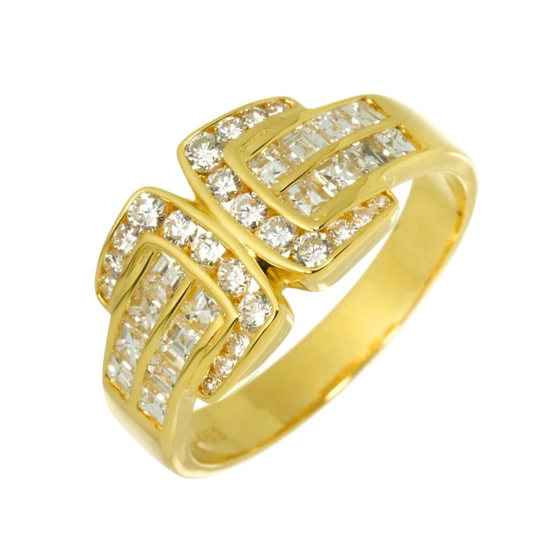 GAINSBOROUGH DIAMOND RING 18K YG 750: GAINSBOROUGH Diamond Ring 18K YG 750 Brand: GAINSBOROUGH Type: Ring Material: 750 Yellow Gold Main Stone/Creation Natural Color: Yellow Gold Size: 8.75(US) Accessories: None Accessories No