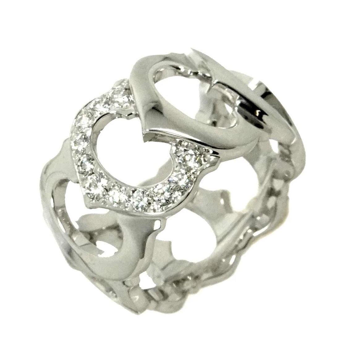 CARTIER C DE DIAMOND RING 18K WHITE GOLD 750: Cartier C De Diamond Ring 18K White Gold 750 Brand: Cartier Type: Ring Material: 750 White Gold Main Stone/Creation Natural Color: White Gold Size: 6.75(US) Accessories: None Accessories N