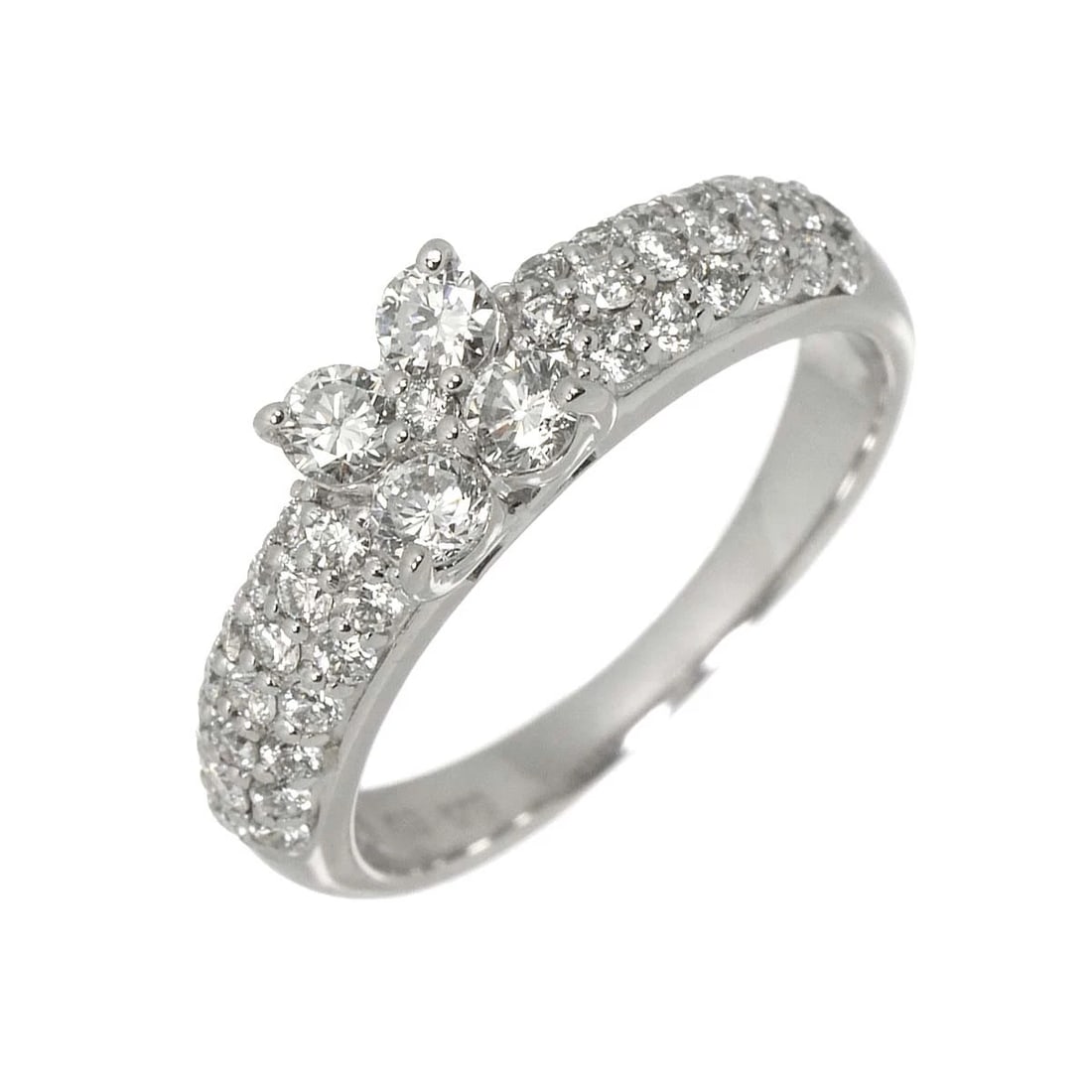 PONTE VECCHIO DIAMOND RING 18K WG 750: Ponte Vecchio Diamond Ring 18K WG 750 Brand: Ponte Vecchio Type: Ring Material: 750 White Gold Main Stone/Creation Natural Color: White Gold Size: 4.5(US) Accessories: None Accessories Not