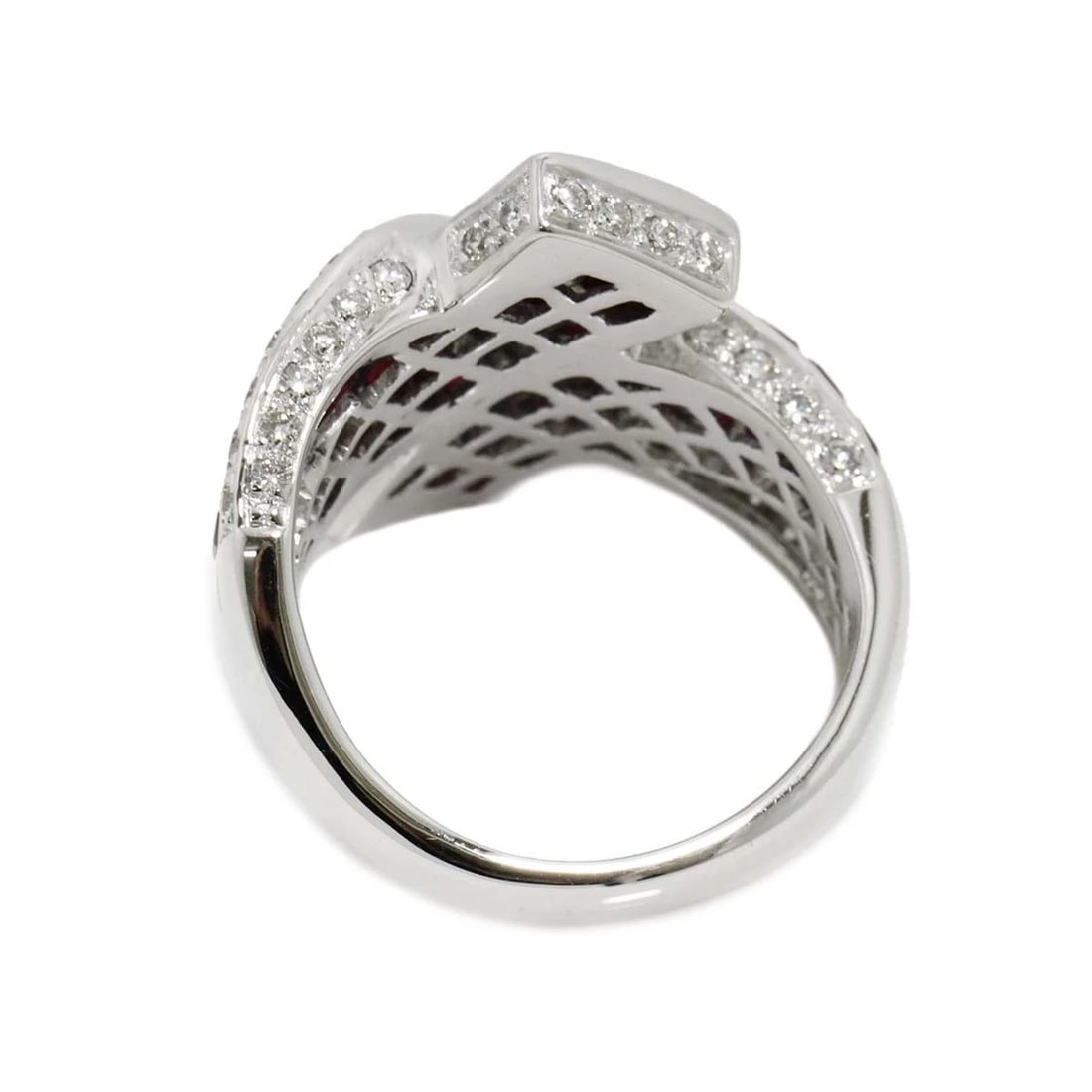 RUBY DIAMOND RING 18K WG - 2