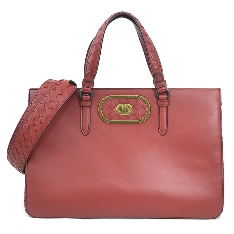 BOTTEGAVENETA INTRECCIATO HANDBAG SHOULDER BAG: BOTTEGAVENETA Intrecciato Handbag Shoulder Bag Brand: BOTTEGAVENETA Type: Handbag Material: leather Color: Burgundy Size: W:13.0inx H:8.7inx D:4.9in Handle drop:4.7in Shoulder drop:19.7in Accesso
