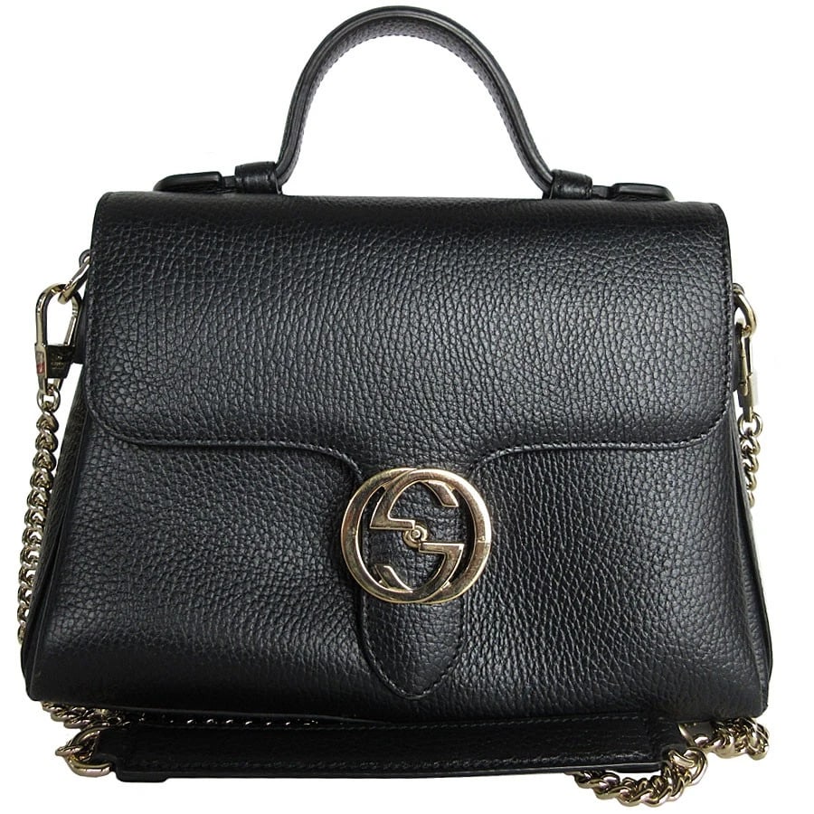 GUCCI SHOULDER BAG BLACK LEATHER: GUCCI Shoulder Bag black leather Brand: GUCCI Type: Shoulder Bag Material: leather Color: Black Size: W:9.8inx H:7.1inx D:2.8in Handle Length:5.9in Shoulder Length: 38.2in Accessories: None