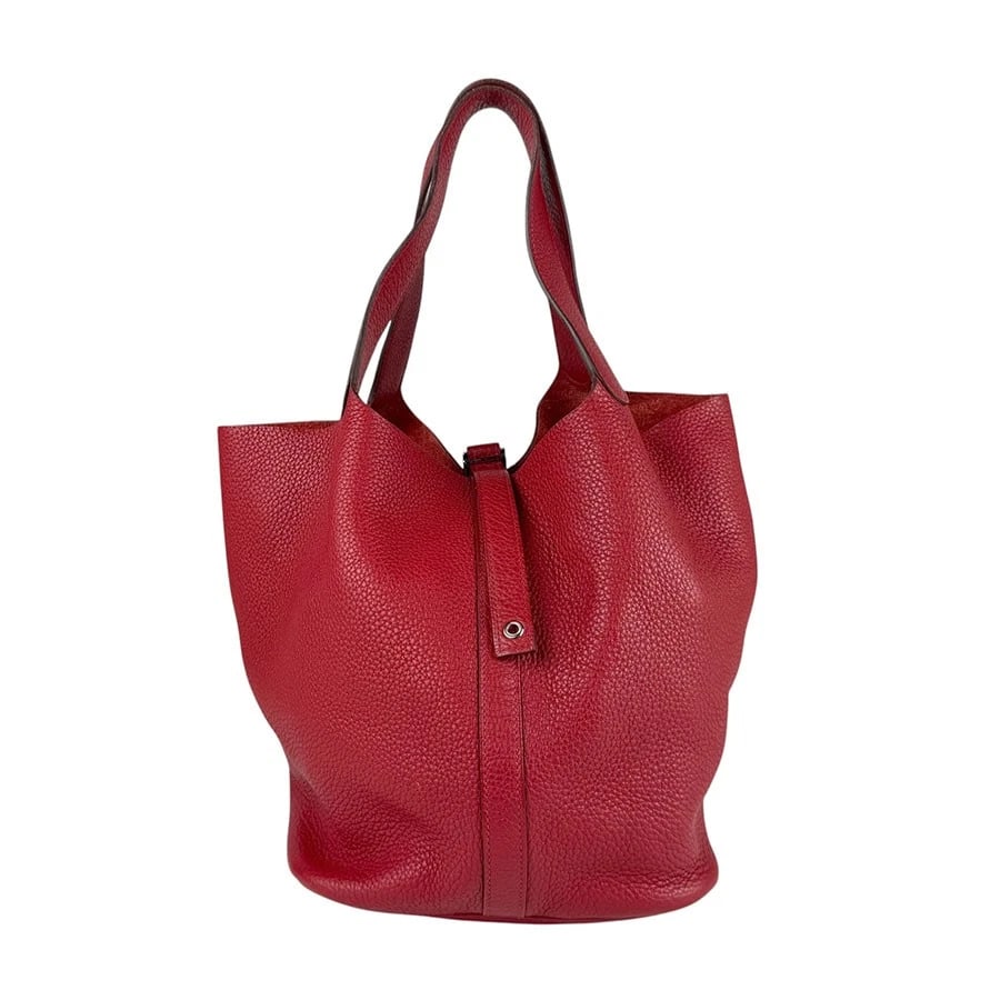 HERMES HANDBAG ROUGE KAZAK TAURILLON CLEMENCE (1 of 11)