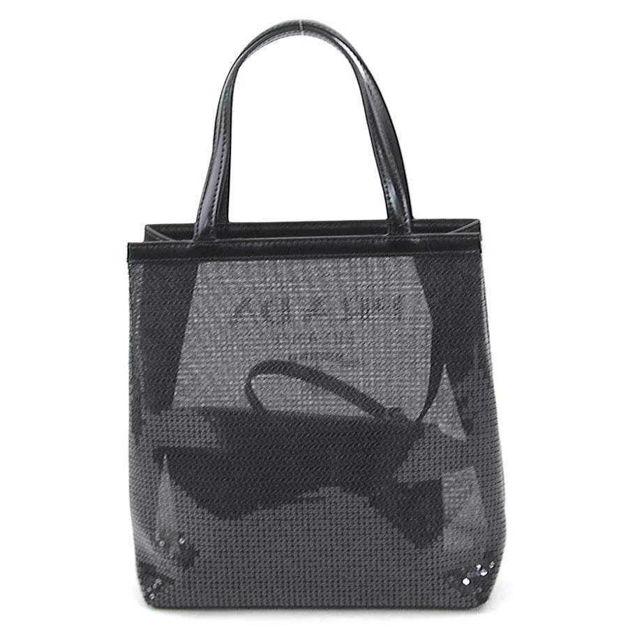 PRADA HANDBAG BLACK SEQUIN/LEATHER - 4