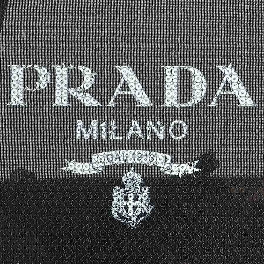 PRADA HANDBAG BLACK SEQUIN/LEATHER - 8