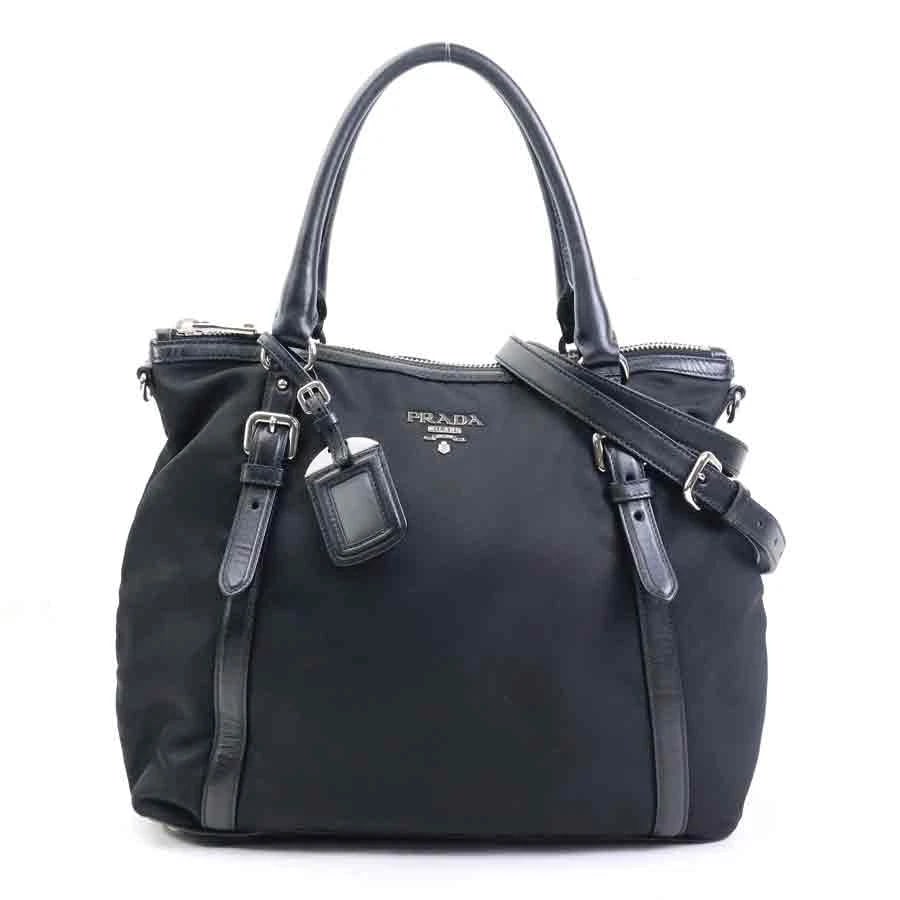 PRADA HANDBAG SHOULDER BAG BLACK NYLON (1 of 11)