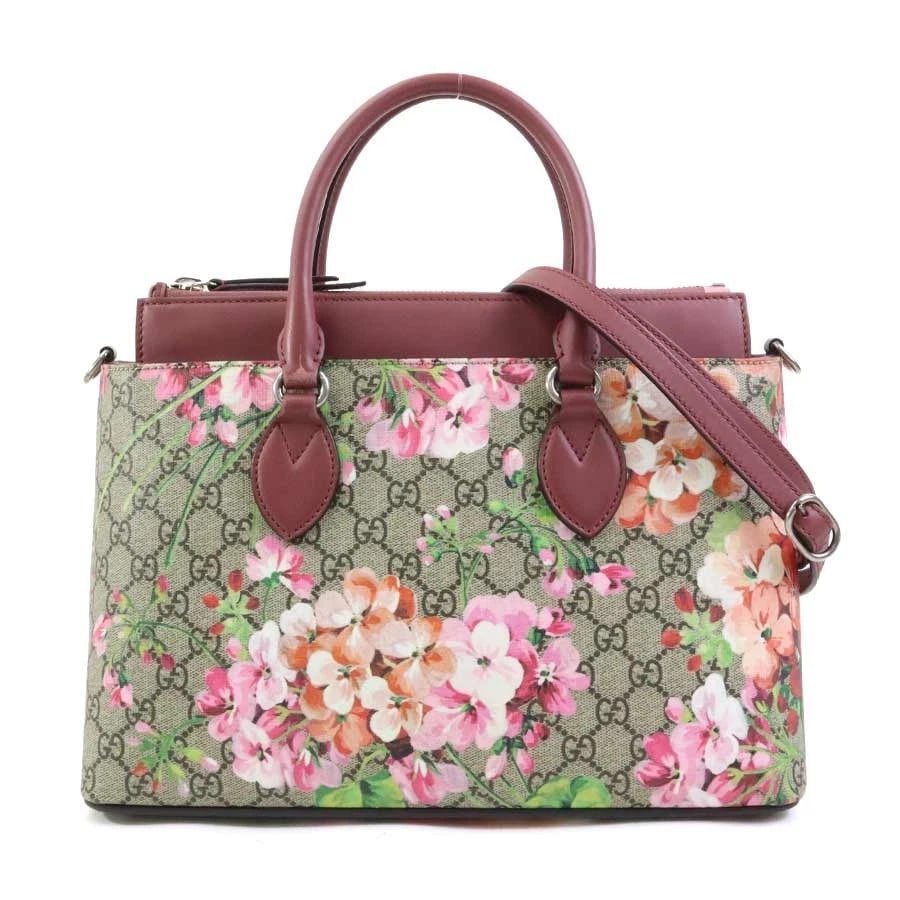 GUCCI GG BLOOMS HANDBAG SHOULDER BAG: GUCCI GG Blooms Handbag Shoulder Bag Brand: GUCCI Type: Handbag Material: PVC Color: Brown / Pink Size: W:13.0inx H:9.4inx D:4.7in Handle drop:3.7in Shoulder drop:20.5 ~ 0.2in Accessories: None