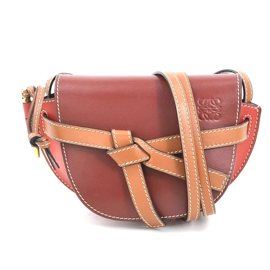 LOEWE GATE MINI CROSSBODY SHOULDER BAG BURGUNDY: LOEWE Gate Mini Crossbody Shoulder Bag Burgundy Brand: LOEWE Type: Crossbody Shoulder Bag Material: leather Color: Burgundy/Red/Brown Size: W:8.5inx H:4.9inx D:3.1in Shoulder drop:23.2in Accessor