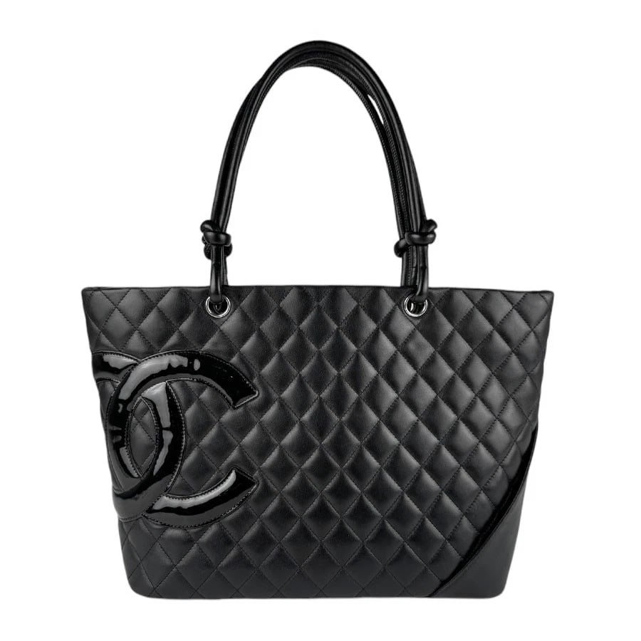 CHANEL CAMBON SHOULDER BAG TOTE BAG BLACK: CHANEL Cambon Shoulder Bag Tote Bag Black Brand: CHANEL Type: Shoulder Bag Material: leather Color: Black Size: W:11.8inx H:9.8inx D:5.9in Handle Length:20.5in Accessories: None Accessorie