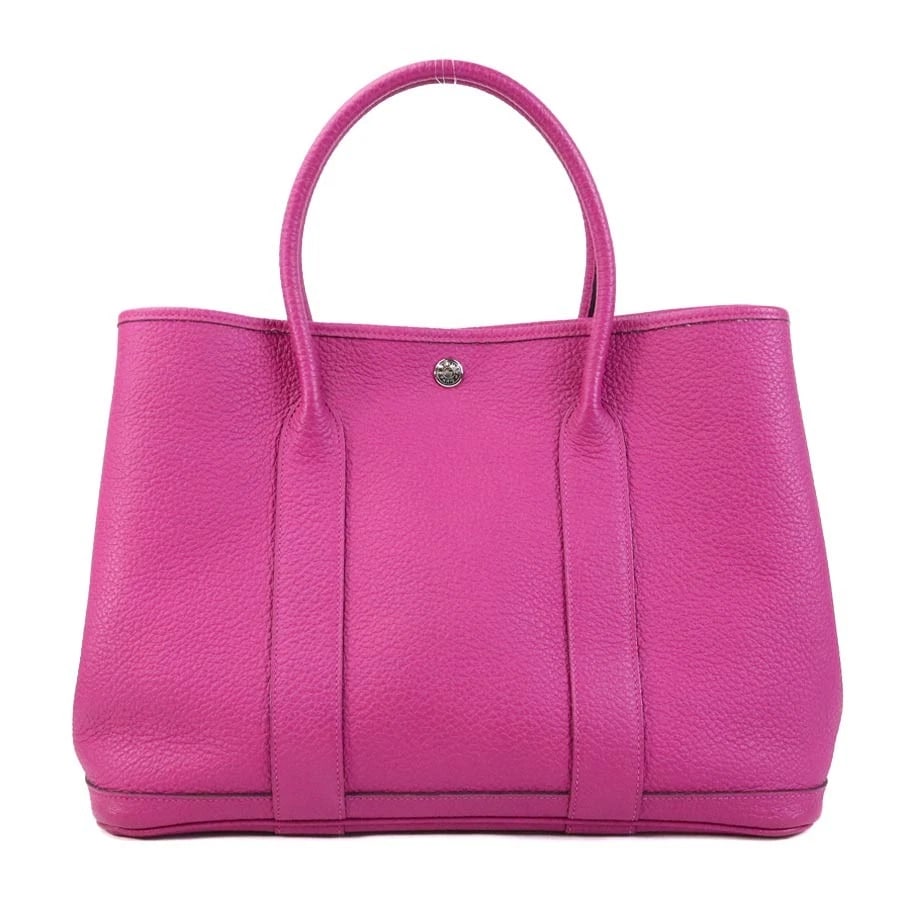 HERMES GARDEN PARTY PM 36 HANDBAG TOTE BAG: HERMES Garden Party PM 36 Handbag Tote Bag Brand: HERMES Type: Handbag Material: Negonda Color: Rose Purple Size: W:14.2inx H:10.6inx D:6.9in Handle Length:13.6in Accessories: None Accesso