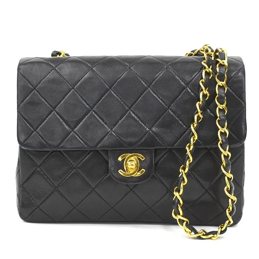 CHANEL MATELASSE CHAIN SHOULDER BAG BLACK/GOLD (1 of 11)