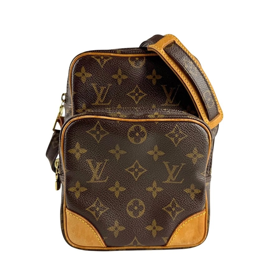 LOUIS VUITTON MONOGRAM AMAZONE CROSSBODY SHOULDER BAG: LOUIS VUITTON Monogram Amazone Crossbody Shoulder Bag Brand: LOUIS VUITTON Type: Crossbody Shoulder Bag Material: Monogram canvas Color: Brown Size: W:5.1inx H:8.3inx D:3.5in Shoulder Length: 50.4