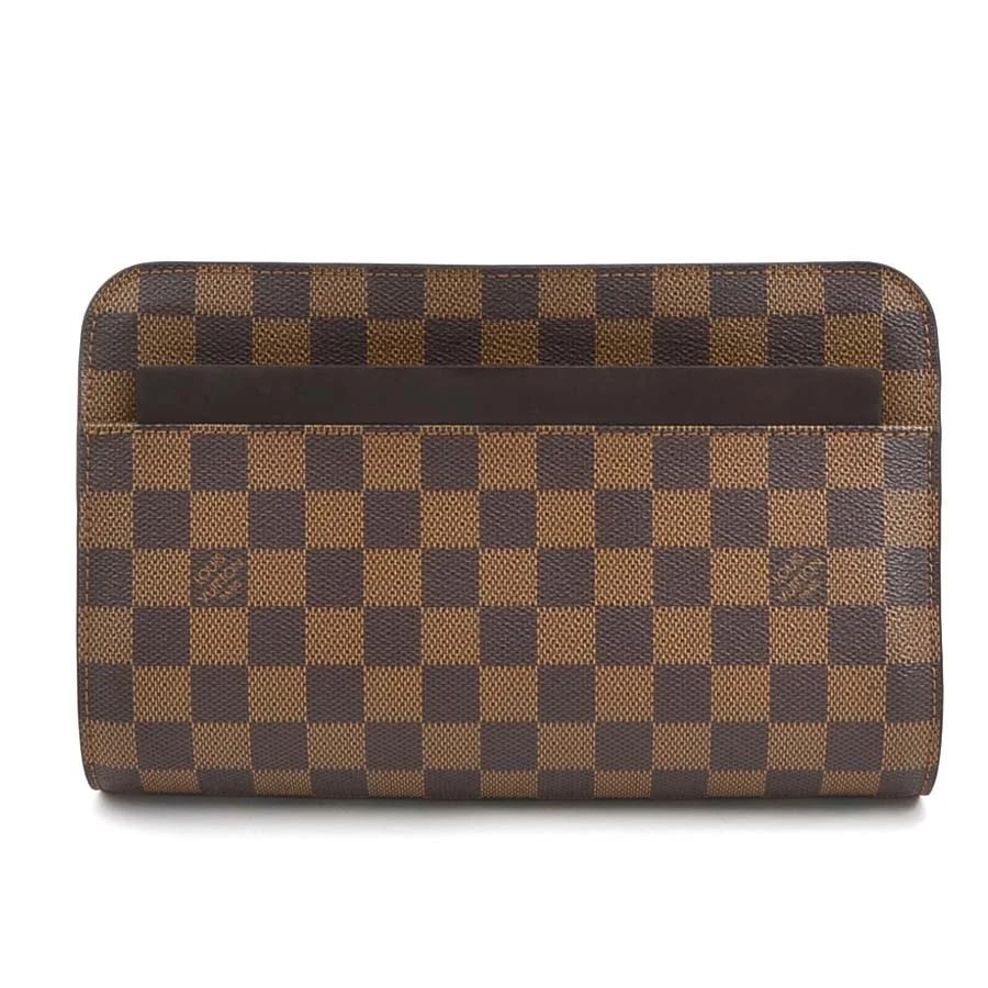 LOUIS VUITTON DAMIER EBENE SAINT LOUIS CLUTCH BAG: LOUIS VUITTON Damier Ebene Saint Louis Clutch Bag Brand: LOUIS VUITTON Type: Clutch Bag Material: Damier canvas Color: Ebene Size: W:9.8inx H:6.3inx D:2.0in Handle Length:17.7in Shoulder Length: 1