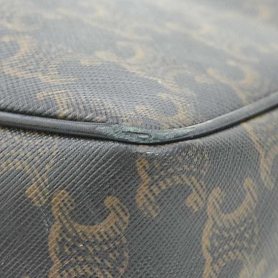 CELINE SHOULDER BAG BROWN/BLACK PVC - 10