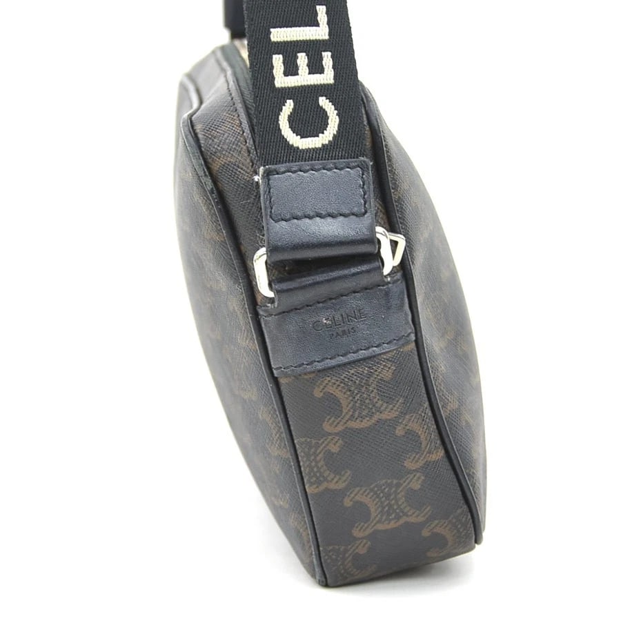 CELINE SHOULDER BAG BROWN/BLACK PVC - 2