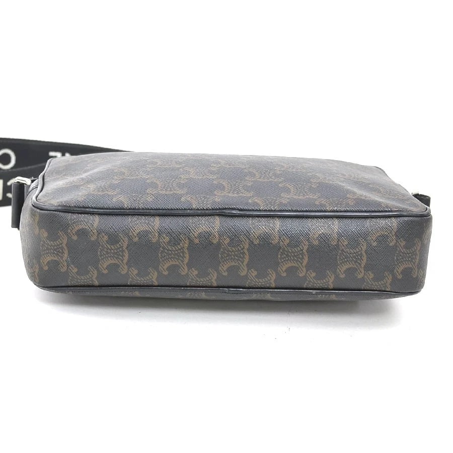 CELINE SHOULDER BAG BROWN/BLACK PVC - 4