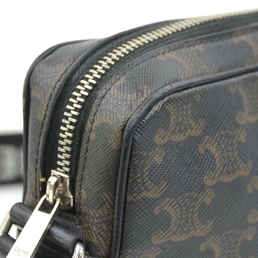 CELINE SHOULDER BAG BROWN/BLACK PVC - 5