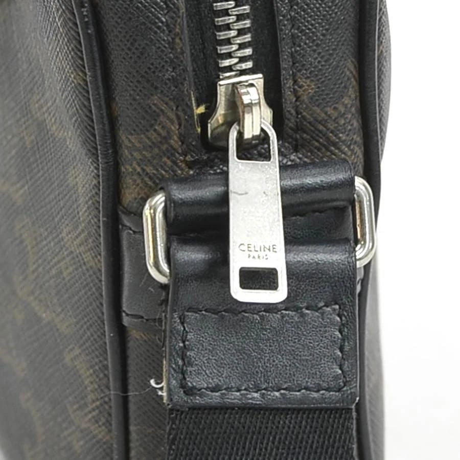 CELINE SHOULDER BAG BROWN/BLACK PVC - 8