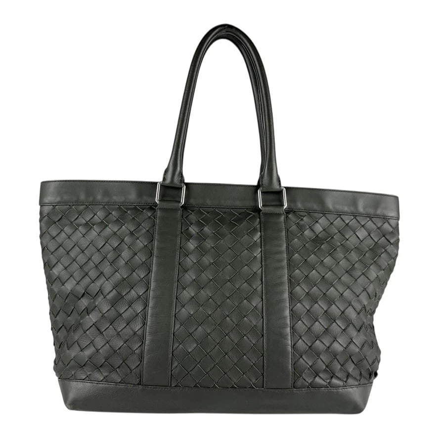 BOTTEGAVENETA INTRECCIATO HANDBAG TOTE BAG: BOTTEGAVENETA Intrecciato Handbag Tote Bag Brand: BOTTEGAVENETA Type: Handbag Material: Leather Color: Khaki Size: W:14.6inx H:10.6inx D:6.7in Shoulder Length: 22.4in Accessories: None