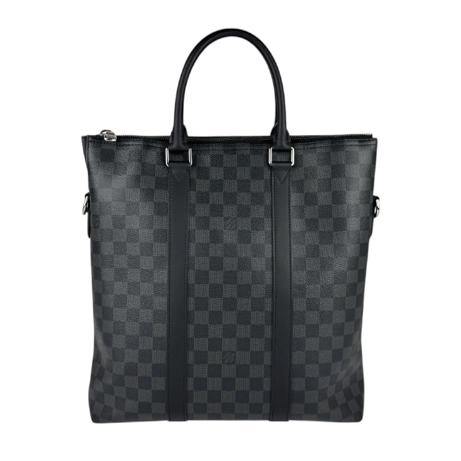 LOUIS VUITTON DAMIER GRAPHITE ANTON TOTE HANDBAG SHOULDER BAG: LOUIS VUITTON Damier Graphite Anton Tote Handbag Shoulder Bag Brand: LOUIS VUITTON Type: Handbag Material: Damier Graphite Canvas Color: Dark Gray / Black Size: W:13.4inx H:15.0inx D:3.5in Handle