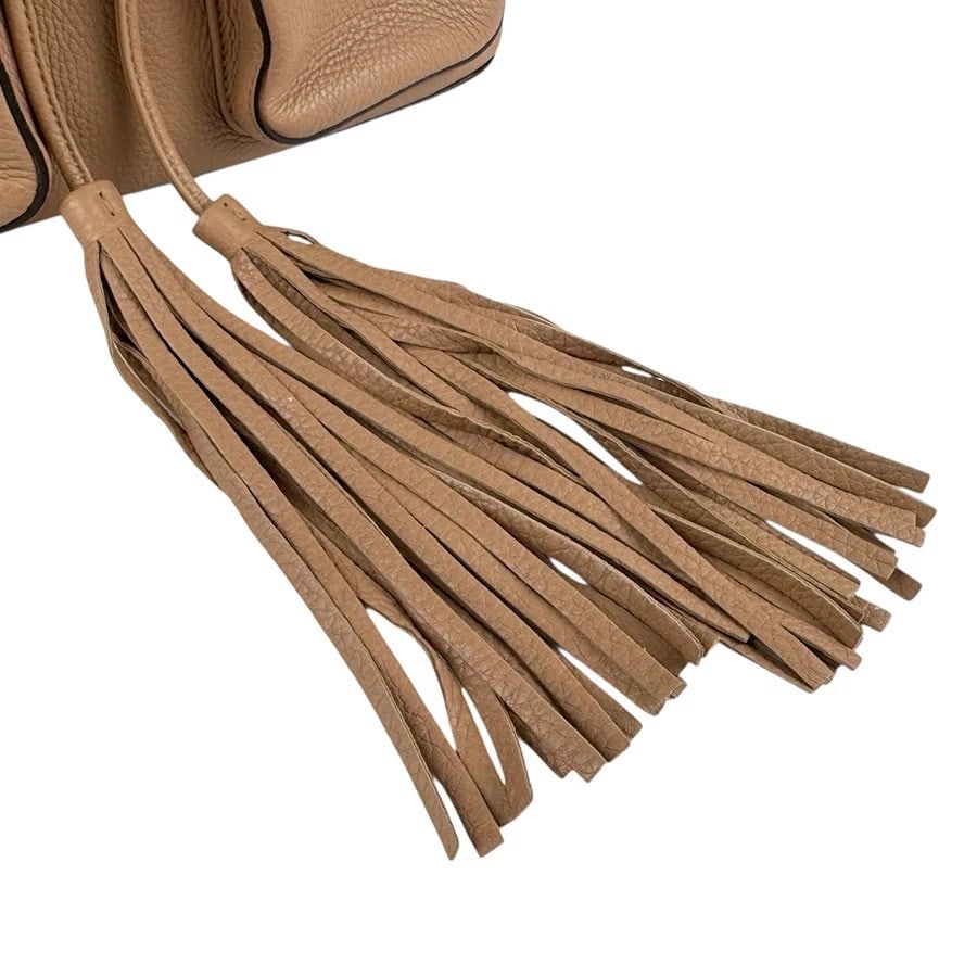 GUCCI BAMBOO BACKPACK BEIGE BROWN LEATHER - 11