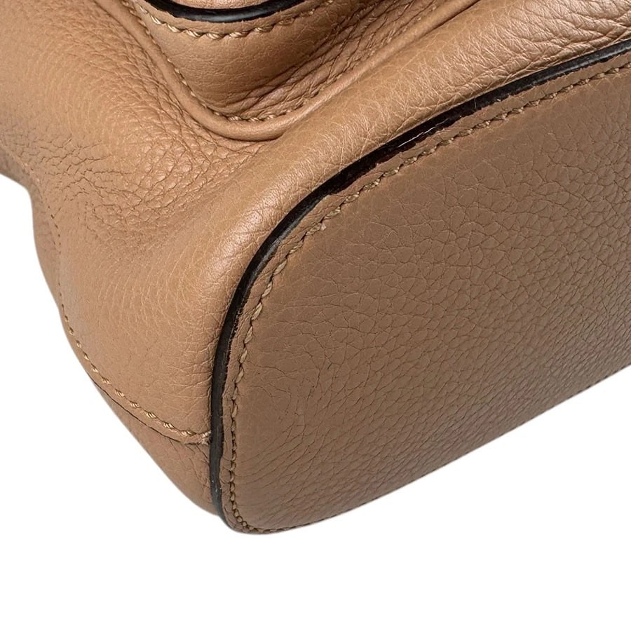 GUCCI BAMBOO BACKPACK BEIGE BROWN LEATHER - 7