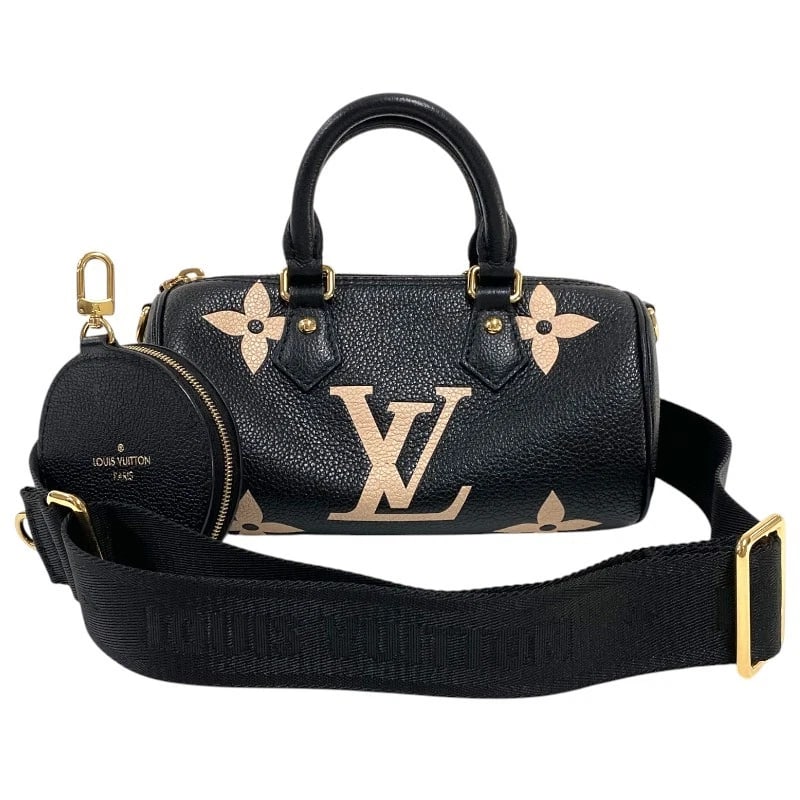 LOUIS VUITTON PAPILLON BB SHOULDER BAG: LOUIS VUITTON Papillon BB Shoulder Bag Brand: LOUIS VUITTON Type: Shoulder Bag Material: Monogram anplant leather Color: Black Gold Hardware Size: W7.9 x H3.9x D3.9inch Shoulder:29.5inch 