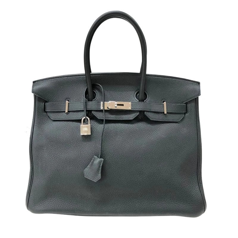 HERMES BIRKIN 35 HANDBAG: HERMES Birkin 35 Handbag Brand: HERMES Type: Handbag Material: Togo Color: Black SilverHardware Size: W13.8 x H9.4x D7.1inch Accessories: None Accessories Notice: When purchasing pre-owned