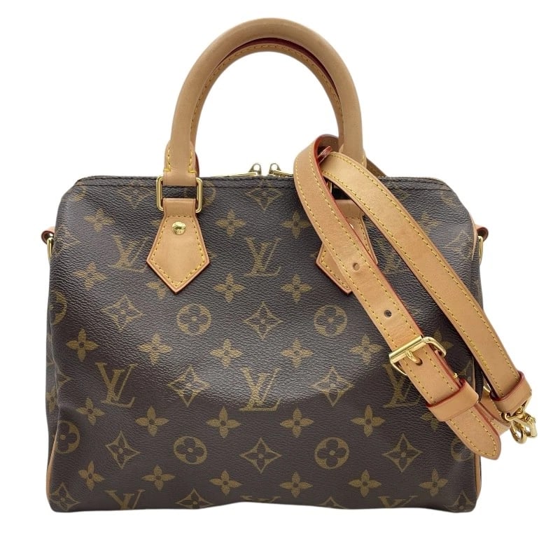 LOUIS VUITTON SPEEDY BANDRIERE 25 SHOULDER BAG: LOUIS VUITTON Speedy Bandriere 25 Shoulder Bag Brand: LOUIS VUITTON Type: Shoulder Bag Material: Monogram canvas Color: Brown Size: W9.8 x H7.5x D5.9inch Shoulder:41.9inch Accessories: None