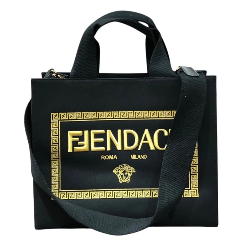 FENDI FENDER CHE TOTE BAG: FENDI Fender Che Tote Bag Brand: FENDI Type: Tote Bag Material: canvas Color: black Size: W15.7 x H13.0x D8.1inch Shoulder:40.0inch Accessories: None Accessories Notice: When purchasing pr