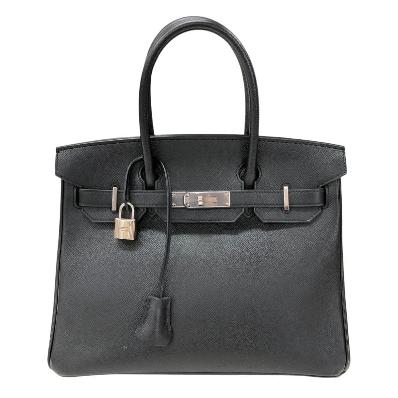 HERMES BIRKIN 30 HANDBAG: HERMES Birkin 30 Handbag Brand: HERMES Type: Handbag Material: Epsom Color: Black SilverHardware Size: W11.8 x H9.4x D6.3inch Accessories: None Accessories Notice: When purchasing pre-owne